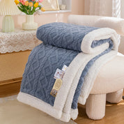 Warme wollen Sherpa dikke dekens Pluizig zacht koraalfleece sprei op het bed Enkel Dubbel Winter Pluche Coraline Harige Gooi
