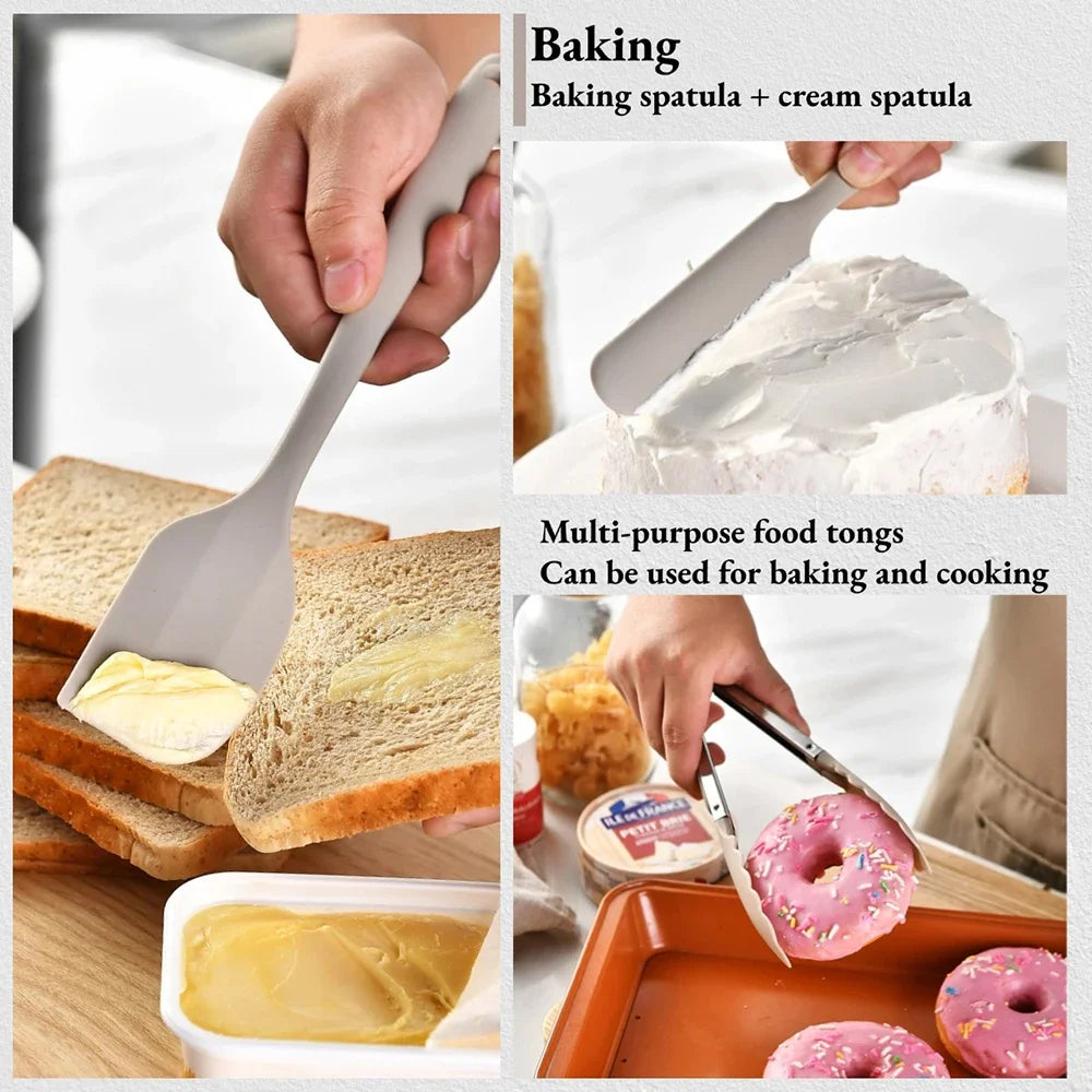 15-Piece Food-Grade Silicone Kitchen Utensil Set – Heat-Resistant, Nonstick Safe