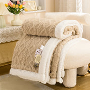 Warme wollen Sherpa dikke dekens Pluizig zacht koraalfleece sprei op het bed Enkel Dubbel Winter Pluche Coraline Harige Gooi