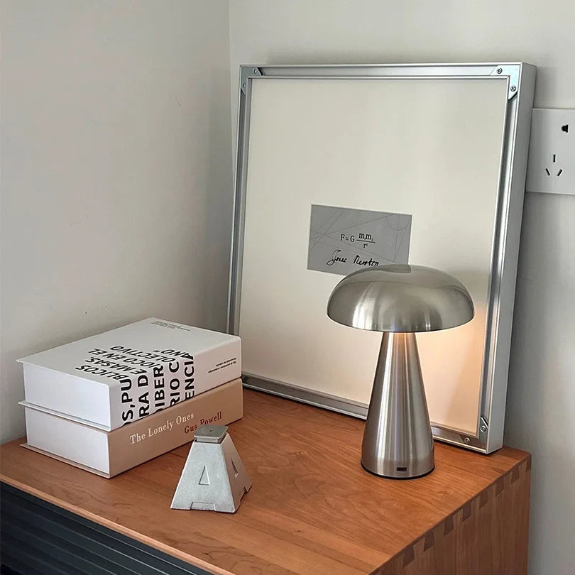 LED-tafellamp Retro Paddestoel Aanraaksensor Bedlampje Oplaadbare leeslampen voor slaapkamer Restaurant Bar Decorverlichting