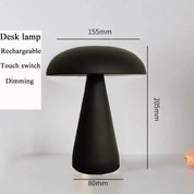 LED-tafellamp Retro Paddestoel Aanraaksensor Bedlampje Oplaadbare leeslampen voor slaapkamer Restaurant Bar Decorverlichting