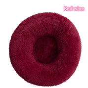 Super Soft Plush Donut Pet Bed – Washable Calming Cat & Dog Bed