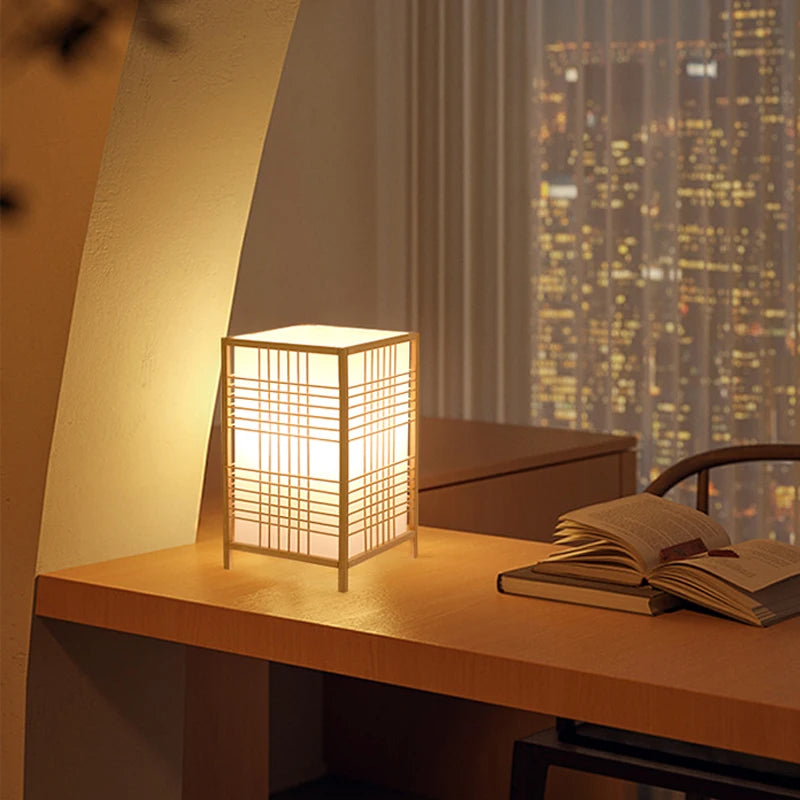 Minimalist Bamboo Woven Book Lamp – Eco Desk / Bedside Light