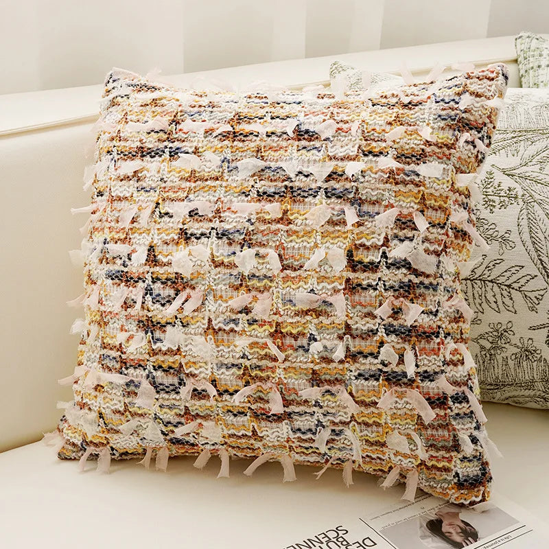 45X45CM Antique Throw Pillow Cover French Cream Stamping Waist Cushion Cover Decor Home Decorative Pillowcase 2025 New