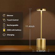 Klassieke tafellamp USB oplaadbaar nachtlampje Traploos dimmen Touch bureaulamp 3 kleuren bedlampje Hotelbar decoratie
