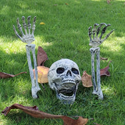 Realistische Skelet Stakes Halloween Realistische Schedel Skelet Hoofd Menselijke Hand Armen voor Halloween Party Huis Tuin Gazon Decor