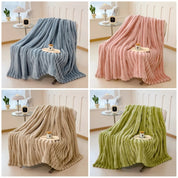 Thickened Solid / Striped Multifunctional Blanket – Bed Cover, Throw, Pet Blanket