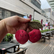 2025 Perzik Peer Kers Pluche Pop Lachend Gezicht Fruit Serie Thuis Slaapkamer Decoratie Huisdier Interactief Speelgoed Verjaardagscadeau