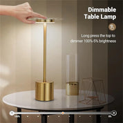 Klassieke tafellamp USB oplaadbaar nachtlampje Traploos dimmen Touch bureaulamp 3 kleuren bedlampje Hotelbar decoratie