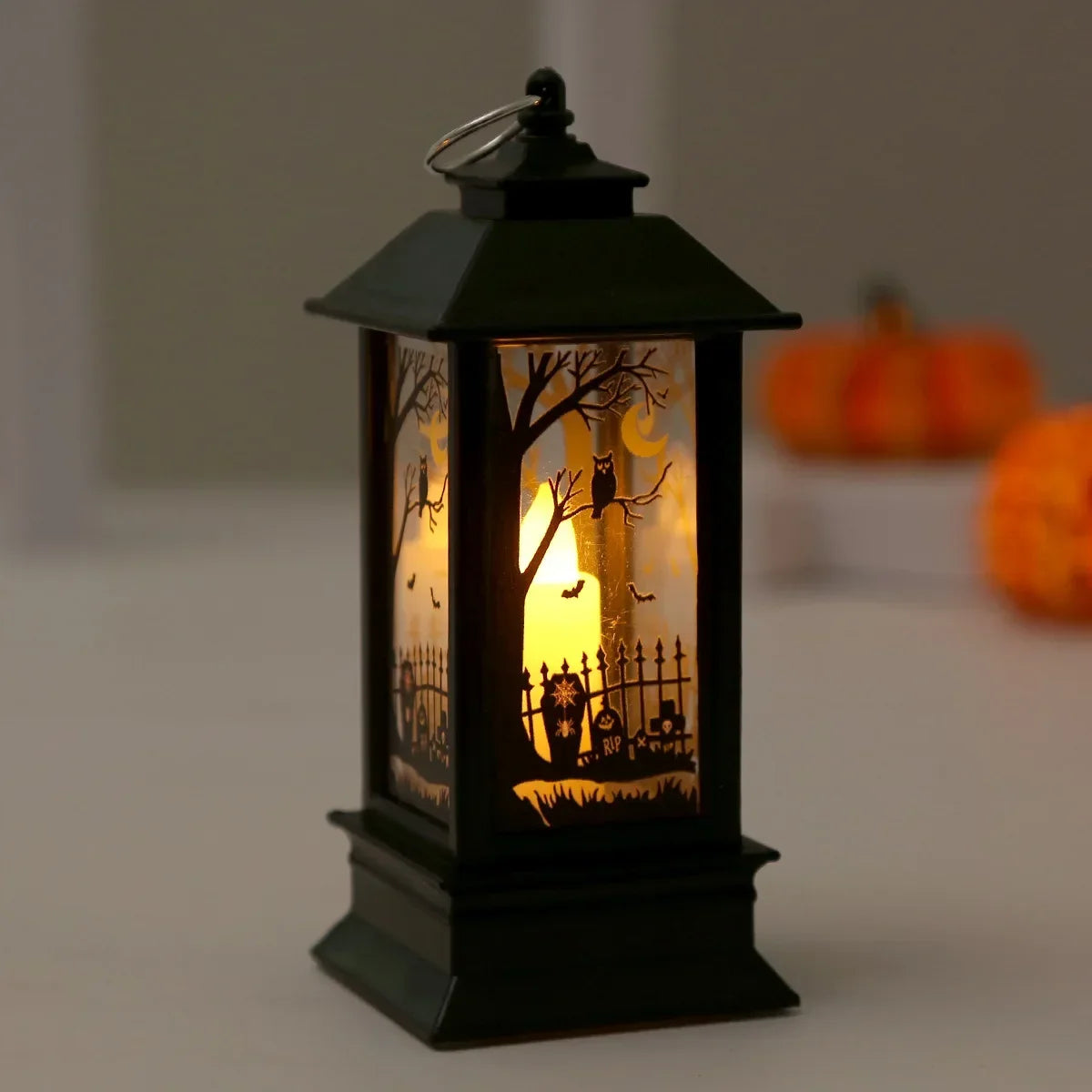 Halloween Decorations Led Candle Light Vintage Witch Castle Pumpkin Ghost Hanging LED Lantern Lamp Haloween Party Decor Supplies