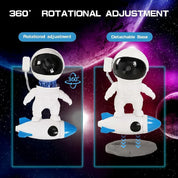 Rocket Astronaut Galaxy Projector Night Light Lamp And 12 Film Starry Sky Astronaut Porjectors Lamp Planetarium For Kids Bedroom