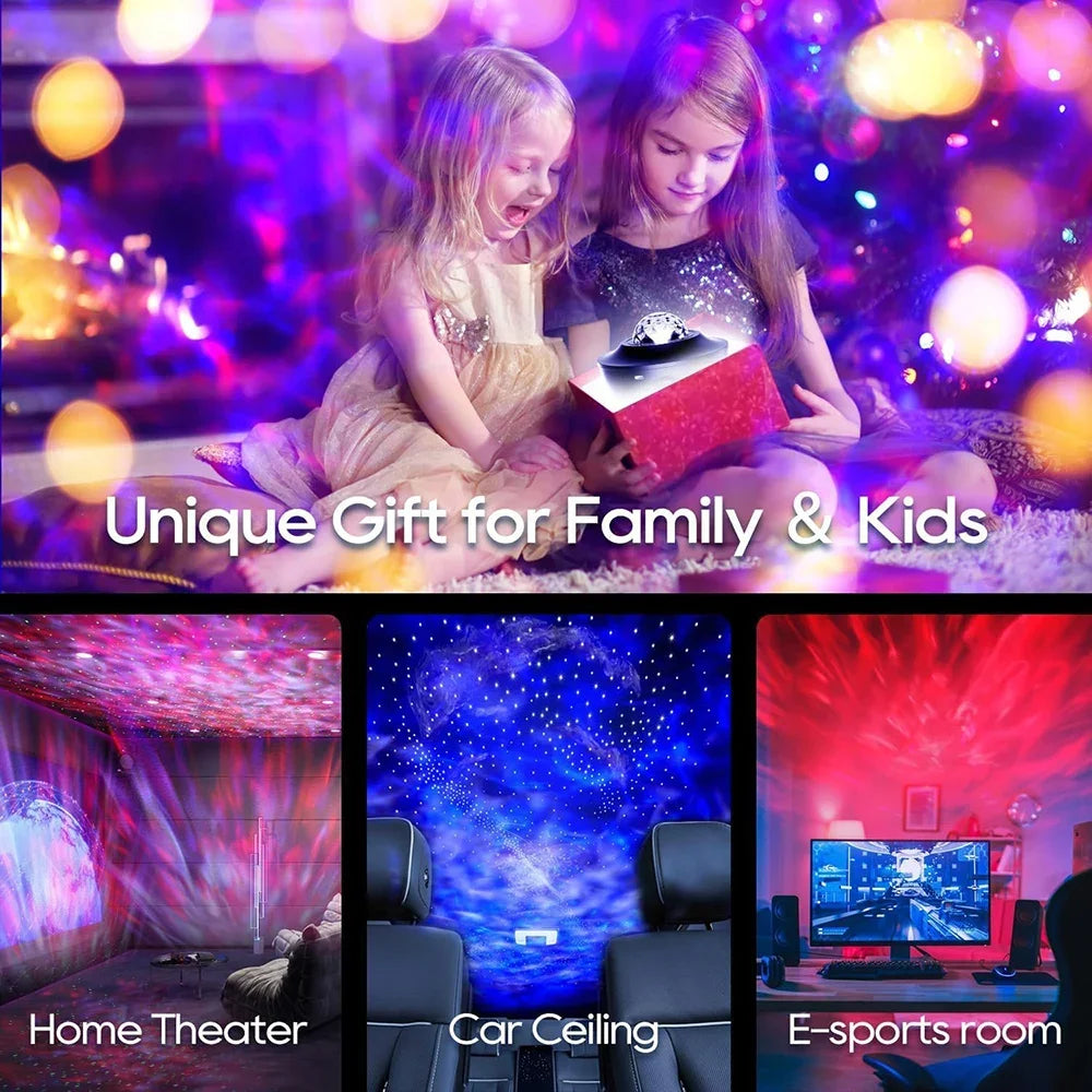 Nieuwe LED Starry Galaxy Projector Nachtlampje Kind Cadeau USB Bluetooth Muziekspeler Ster Nachtlampje Kleurrijke Projector Nachtlamp