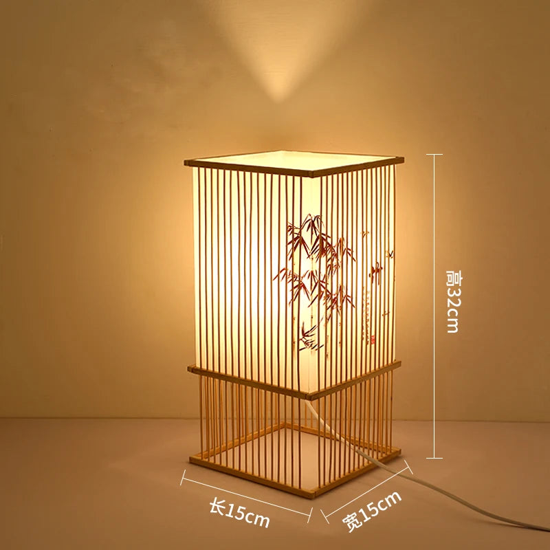 Minimalist Bamboo Woven Book Lamp – Eco Desk / Bedside Light