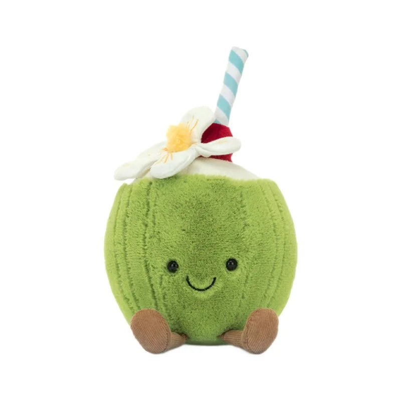 JELLYCAT Lemonade Coconut Plushies Very Soft Palm Tree Red Coral Plush Toy Cartoon Doll Home Decor Xmas Gifts Girl