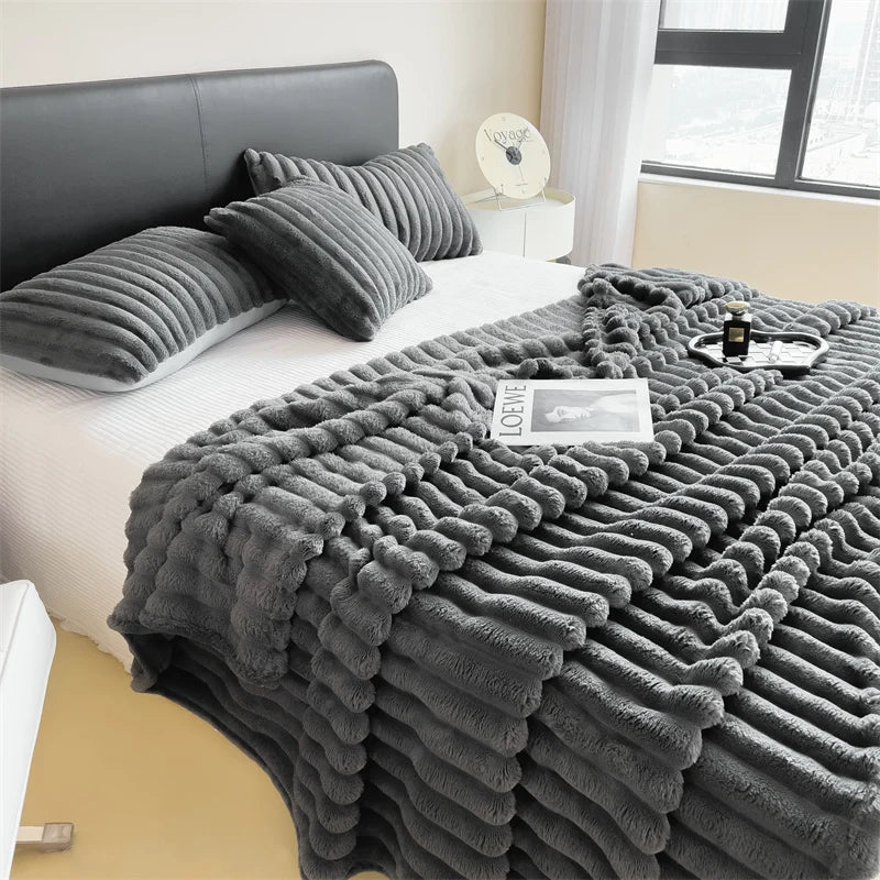  Striped Multifunctional Blanket – Bed Cover, Throw, Pet Blanket