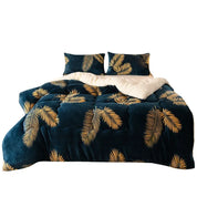 Winterbeddengoed Dikke dekbeddeken Verdikt warm flanelfleece dekbed voor koude nachten Set Beddekbedden Dekbedden de dekens