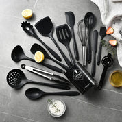 15-Piece Food-Grade Silicone Kitchen Utensil Set – Heat-Resistant, Nonstick Safe