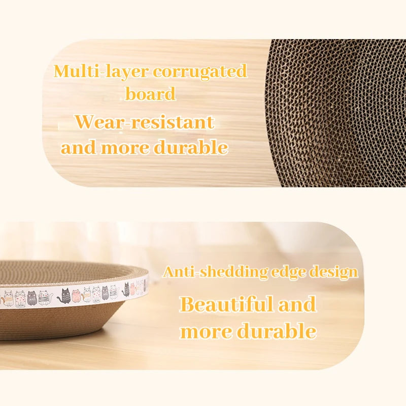 Wavy Cat Scratcher with Catnip – Durable, Scratch-Resistant Sofa & Furniture Protector