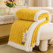 Warme wollen Sherpa dikke dekens Pluizig zacht koraalfleece sprei op het bed Enkel Dubbel Winter Pluche Coraline Harige Gooi