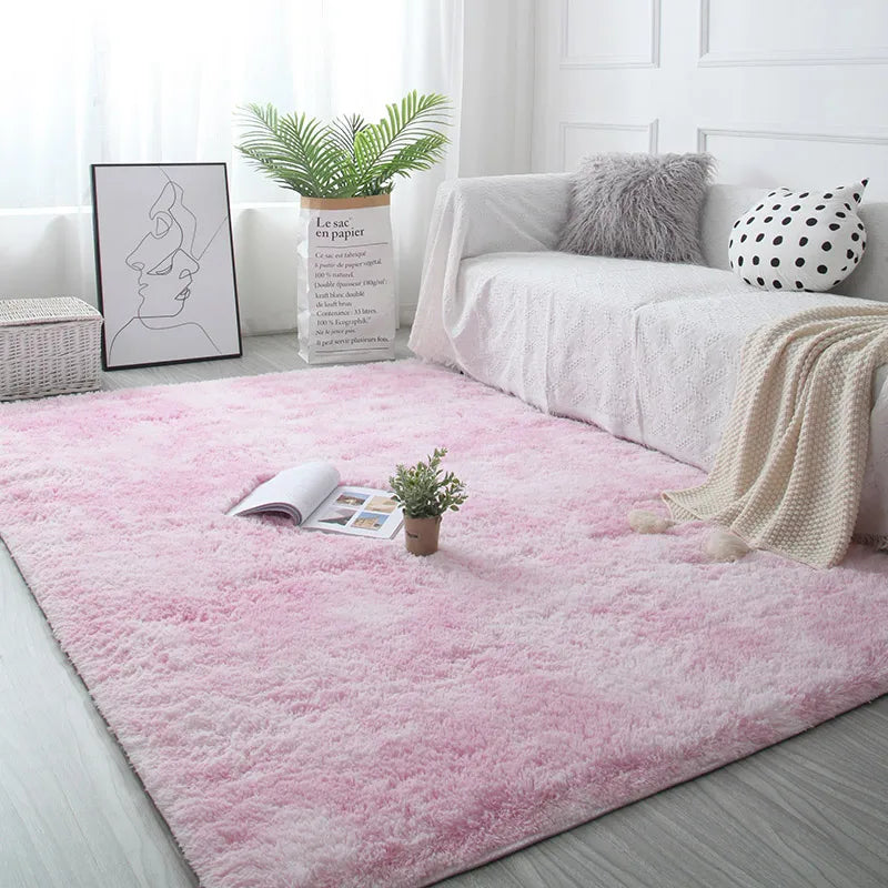 Wit Pluizig Hal Tapijt Moderne Woonkamer Slaapkamer Home Decor Grote Matten Verdikte Antislip Meisje Kinderkamer Roze harige Tapijt