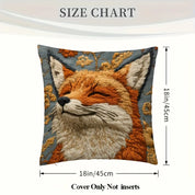 Fox printed pillowcase: comfortable and cute home decoration sofa cushion cover, home decoration, 2D printing