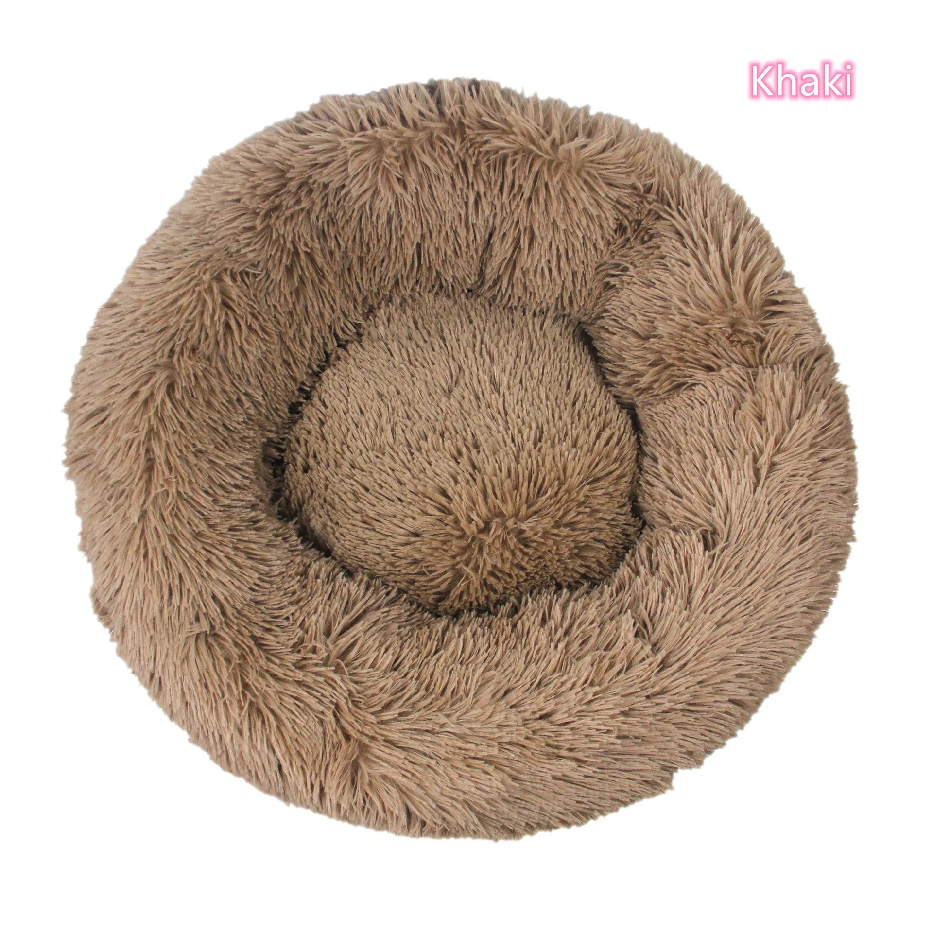 Super Soft Plush Donut Pet Bed – Washable Calming Cat & Dog Bed