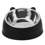 Tilted Pet Food Bowl – Creative Stainless Steel Cat & Dog Feeder