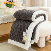 Warme wollen Sherpa dikke dekens Pluizig zacht koraalfleece sprei op het bed Enkel Dubbel Winter Pluche Coraline Harige Gooi
