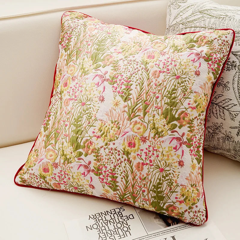 45X45CM Antique Throw Pillow Cover French Cream Stamping Waist Cushion Cover Decor Home Decorative Pillowcase 2025 New