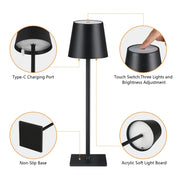 LED Touch Sensor Tafellamp 3-kleuren Desktop Nachtlampje Nachtkastje Creatieve Omgevingslichtbalk Buitendecoratie Kamer Buitendecoratie