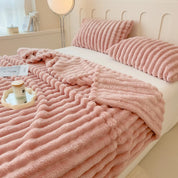Thickened Solid / Striped Multifunctional Blanket – Bed Cover, Throw, Pet Blanket