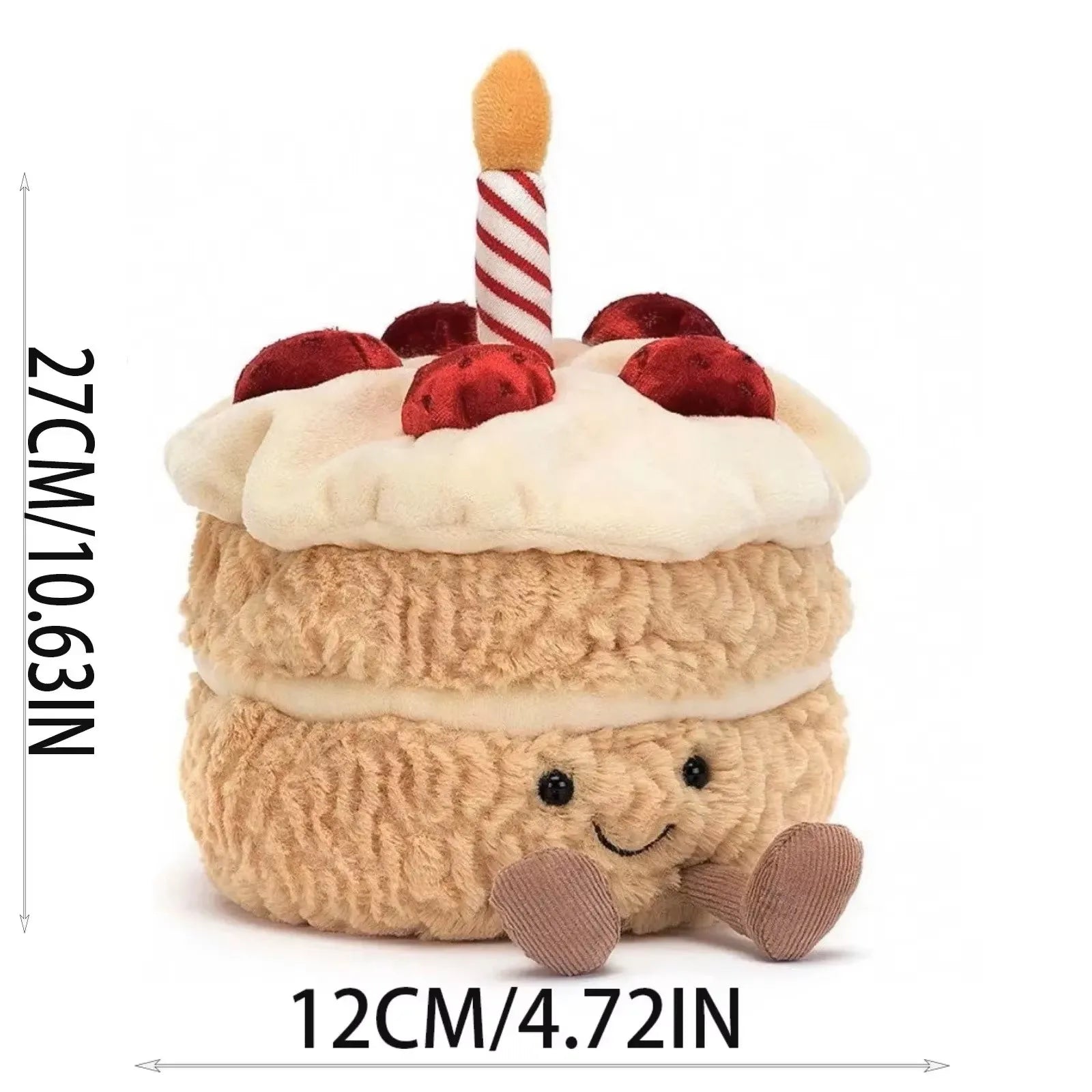 Jelly en Cat Shy Bunny Bonnie Brengt verjaardagstaartpop Leuke rustgevende metgezel Pluche pop Rustgevend speelgoed Vakantiecadeau
