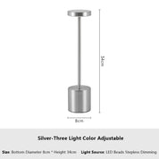 Eenvoudige aanraaksensor LED-tafellamp Oplaadbare bureaulamp 3 kleuren verstelbaar nachtkastje Creatieve omgevingslichtbalk Kamerdecoratie Licht