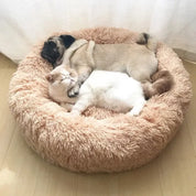Super Soft Plush Donut Pet Bed – Washable Calming Cat & Dog Bed