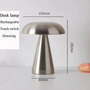 LED-tafellamp Retro Paddestoel Aanraaksensor Bedlampje Oplaadbare leeslampen voor slaapkamer Restaurant Bar Decorverlichting
