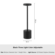 Eenvoudige aanraaksensor LED-tafellamp Oplaadbare bureaulamp 3 kleuren verstelbaar nachtkastje Creatieve omgevingslichtbalk Kamerdecoratie Licht