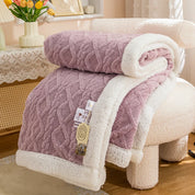 Warme wollen Sherpa dikke dekens Pluizig zacht koraalfleece sprei op het bed Enkel Dubbel Winter Pluche Coraline Harige Gooi