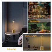 Eenvoudige aanraaksensor LED-tafellamp Oplaadbare bureaulamp 3 kleuren verstelbaar nachtkastje Creatieve omgevingslichtbalk Kamerdecoratie Licht