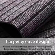 Polyester classic striped kitchen floor mat door carpet, close to the ground, non-slip and anti-fouling, strong adsorption