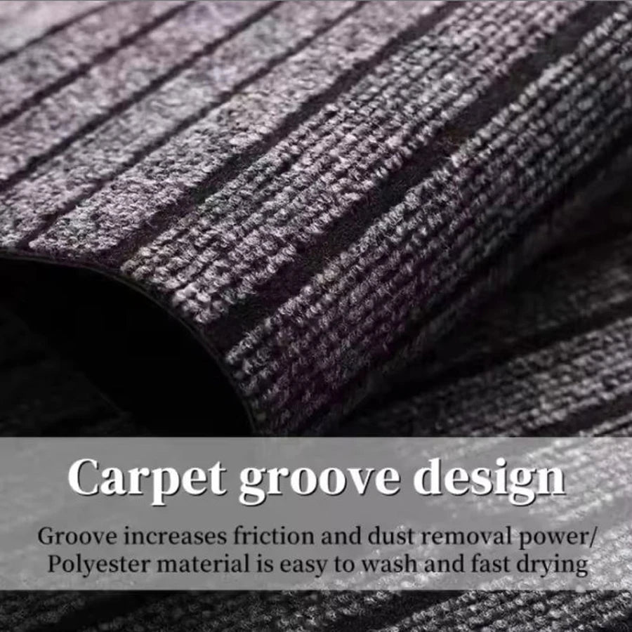 Polyester classic striped kitchen floor mat door carpet, close to the ground, non-slip and anti-fouling, strong adsorption
