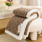 Warme wollen Sherpa dikke dekens Pluizig zacht koraalfleece sprei op het bed Enkel Dubbel Winter Pluche Coraline Harige Gooi