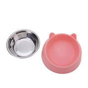Tilted Pet Food Bowl – Creative Stainless Steel Cat & Dog Feeder