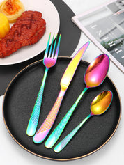 24-Piece Stainless Steel Flatware Set – Complete Family Cutlery Service