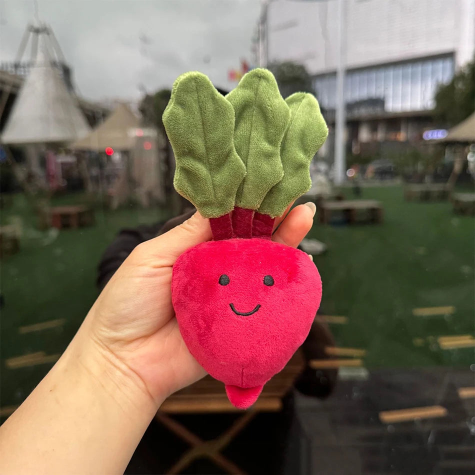 2025 Perzik Peer Kers Pluche Pop Lachend Gezicht Fruit Serie Thuis Slaapkamer Decoratie Huisdier Interactief Speelgoed Verjaardagscadeau