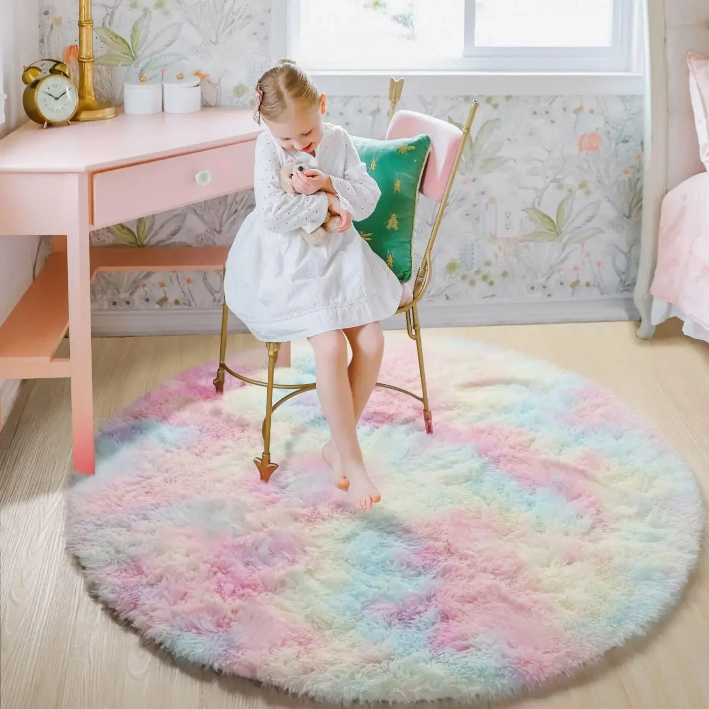 Superzacht pluche rond tapijt mat pluizig witte tapijten voor woonkamer home decor slaapkamer kinderkamer decoratie salon dik stapel tapijt