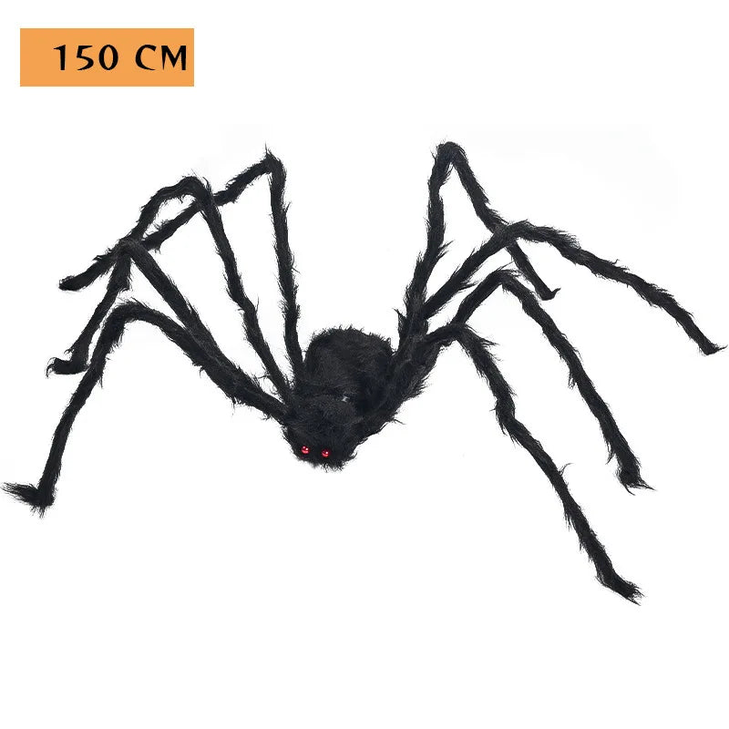 Halloween Spider Web Black Fake Outdoor Decoration Supplies Props Day of The Dead Horror Hallowen Home Decor Realistic Spider